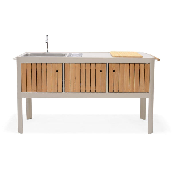 LifestyleGarden Portals Light Outdoor Kitchen with Stainless Steel Sink
