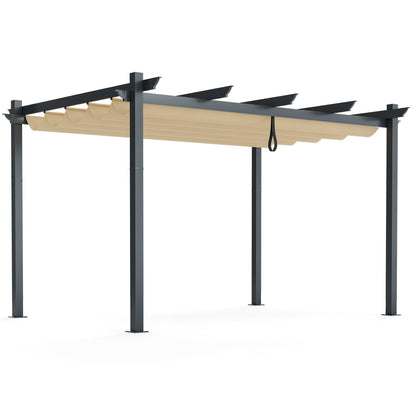 10' x 13' Retractable Aluminum Pergola Canopy