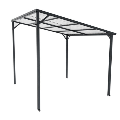 Outdoor Pergola 8' x 10' Metal Inclined Roof