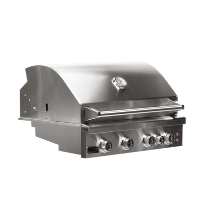 Broilmaster B-Series Deluxe 32-Inch Stainless Steel Built-In Gas Grill with Rear Infrared Burner