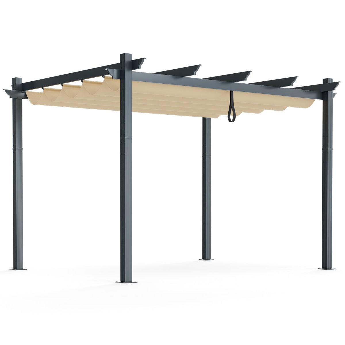 10' x 12' Retractable Pergola Canopy, Grape Trellis Design