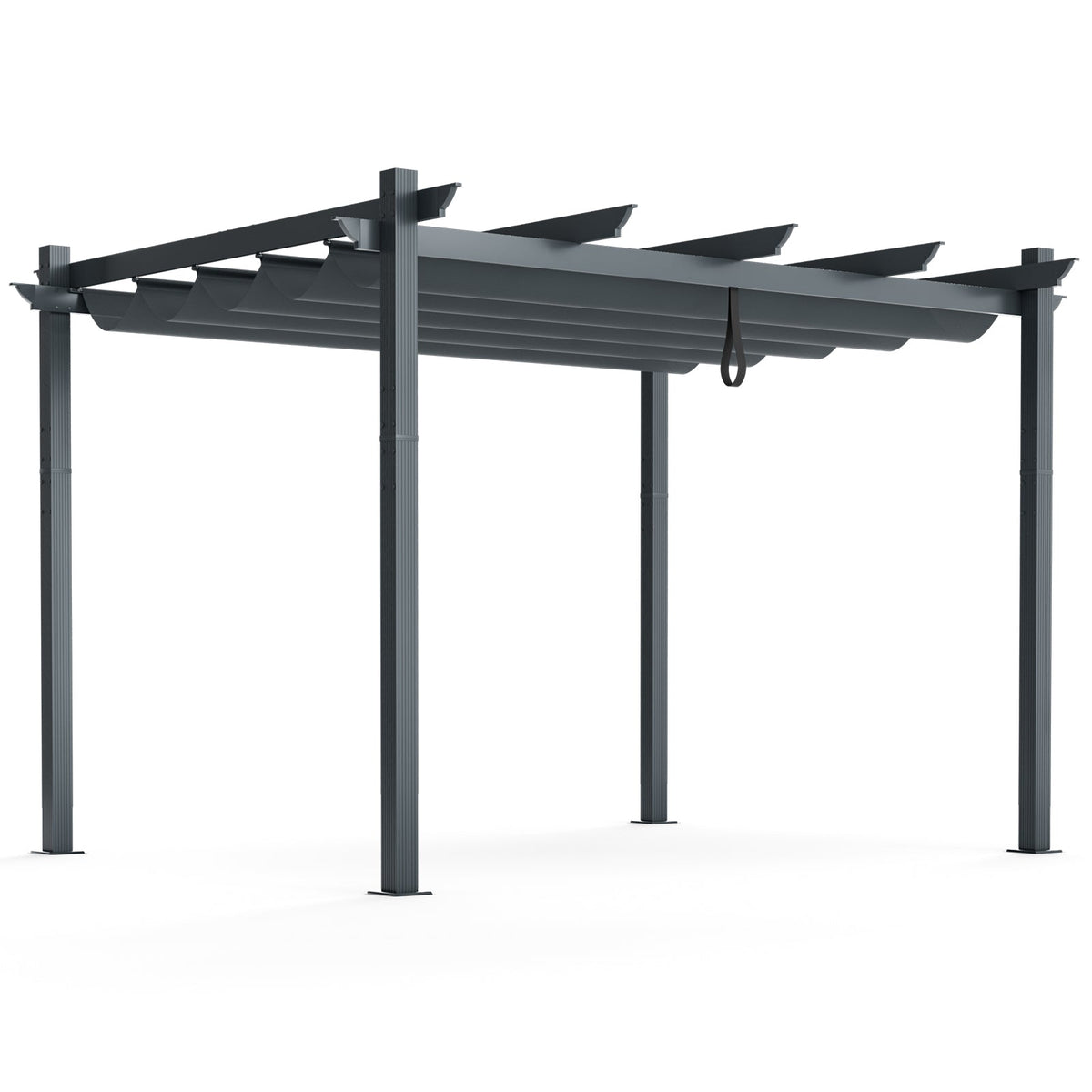 10' x 12' Retractable Pergola Canopy, Grape Trellis Design