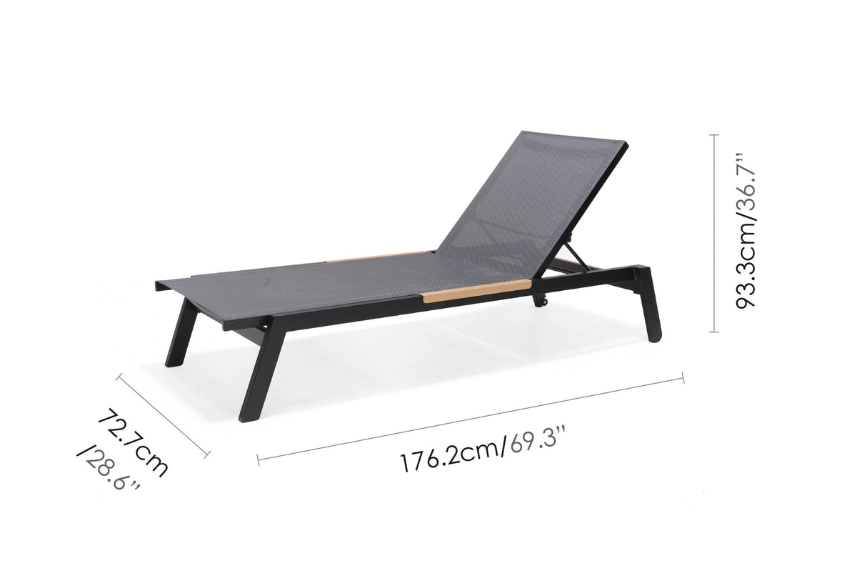 Panama Dark Duo Coffee Set & Sun Loungers - 3pc